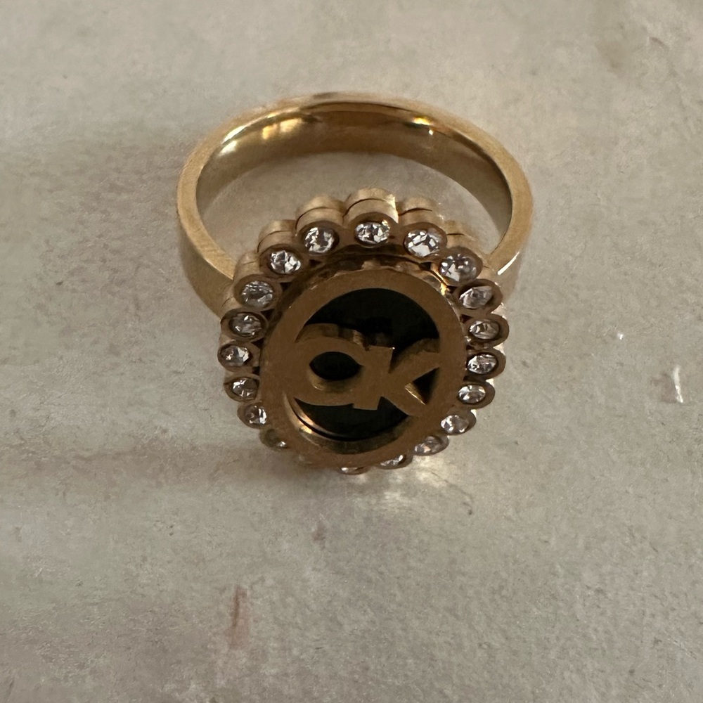 Calvin Klein Gold Ring with Crystal Accents - Picture 2 of 2